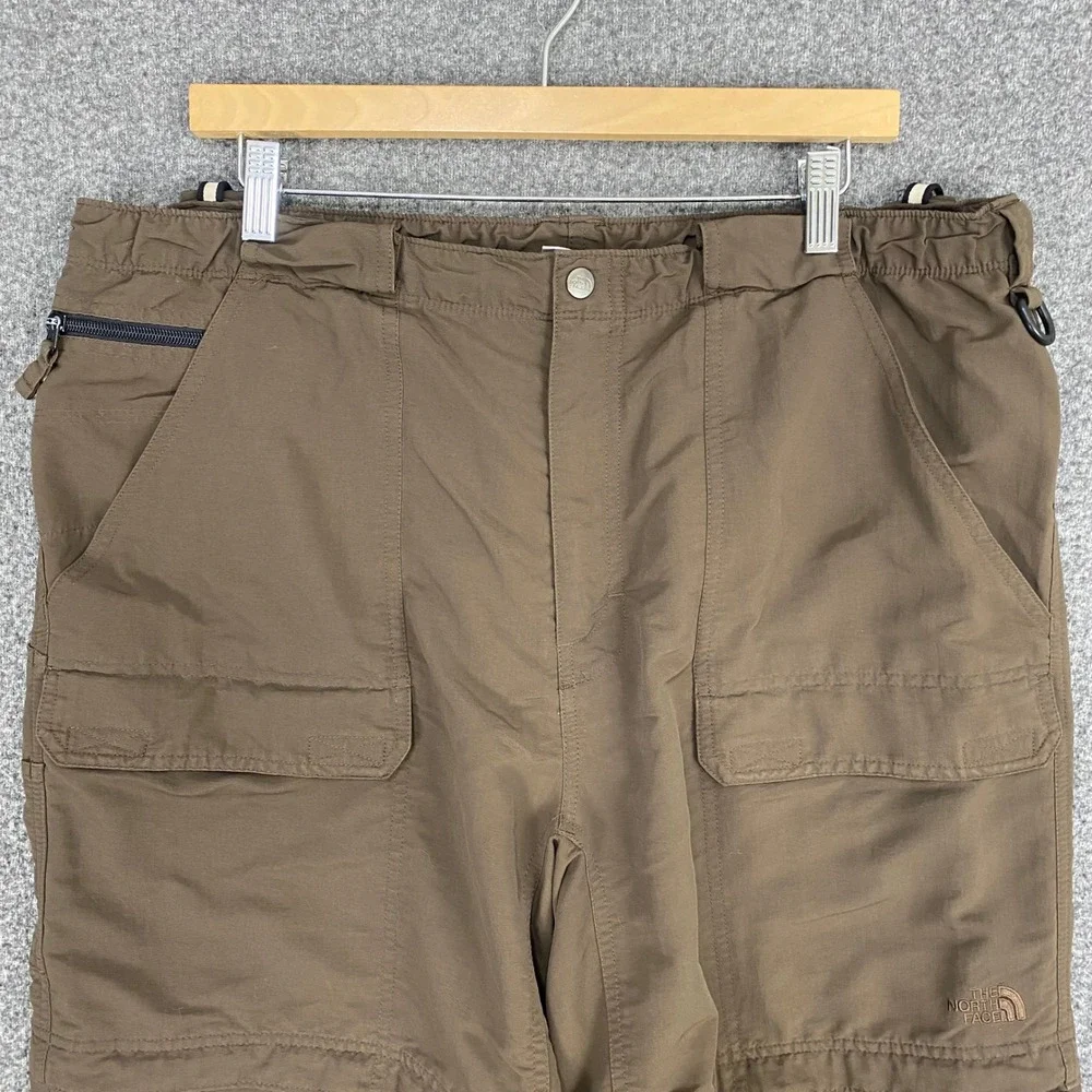 VTG The North Face Pants Mens XL A146 Brown Convertible Cargo Hiking Excellent